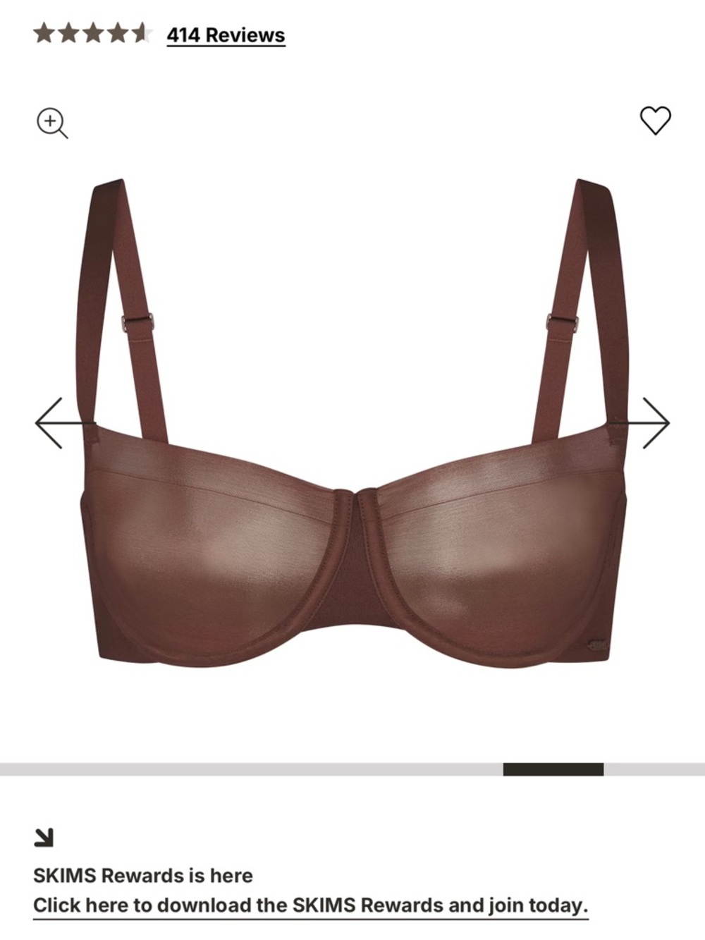 SKIMS No Show Unlined Balconette Bra